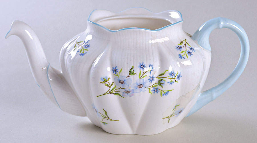 Blue Rock (Dainty Shape) Mini Teapot No Lid by Shelley-1