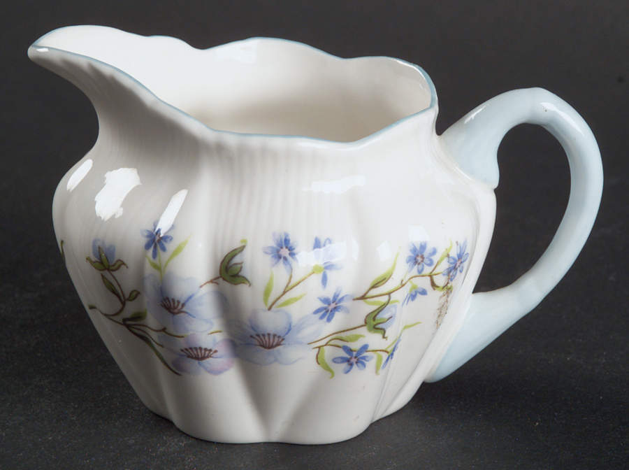 Blue Rock (Dainty Shape) Mini Creamer by Shelley-1