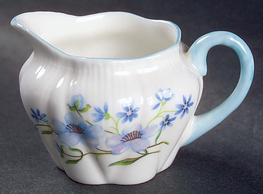 Blue Rock (Dainty Shape) Toy Creamer by Shelley-1