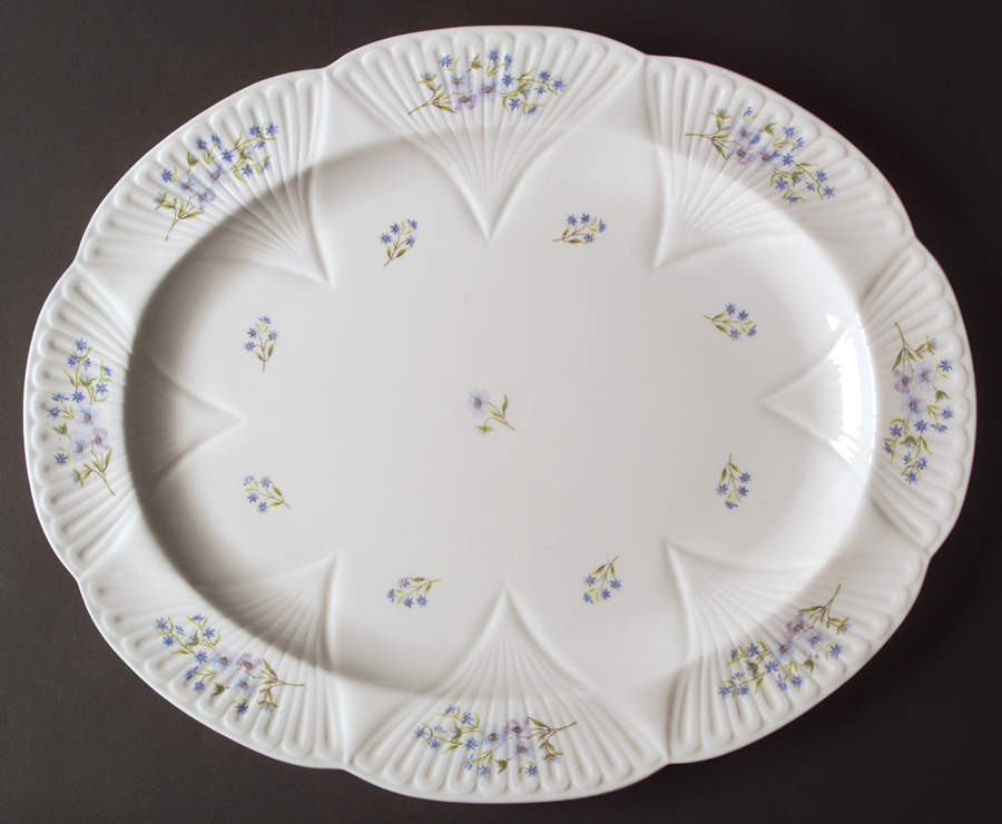 Blue Rock (Dainty Shape) 16" Oval Serving Platter by Shelley-1