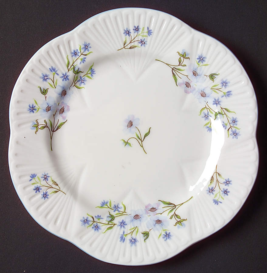 Blue Rock (Dainty Shape) Bread & Butter Plate by Shelley-1