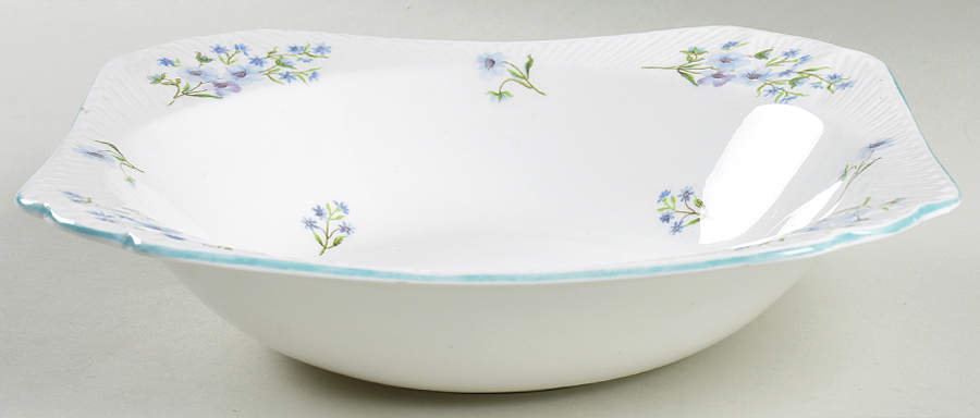 Blue Rock (Dainty Shape) 9" Square Vegetable Bowl by Shelley-1