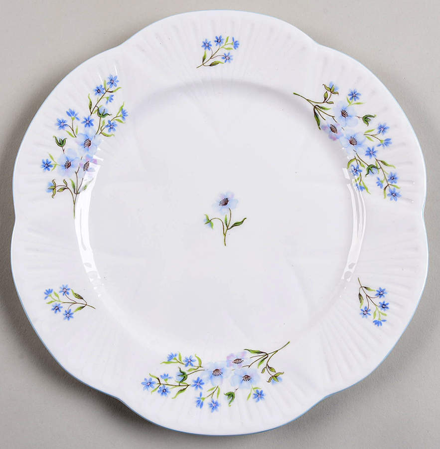 Blue Rock (Dainty Shape) Salad Plate by Shelley-1