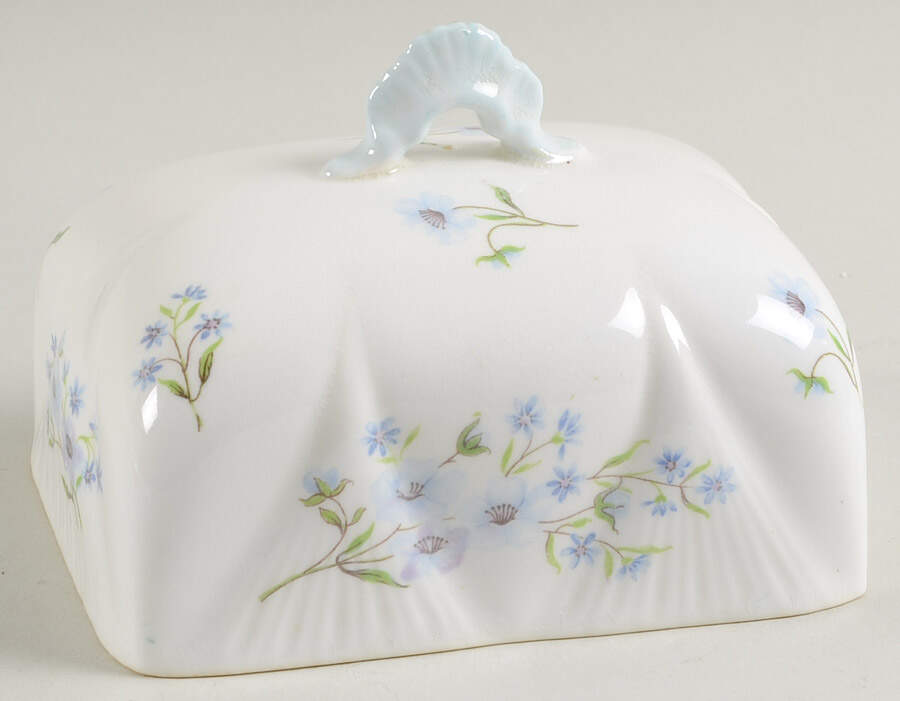 Blue Rock (Dainty Shape) Lid for Rectangular Butter by Shelley-1