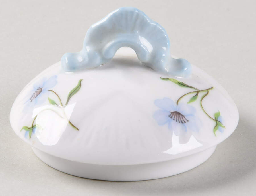 Blue Rock (Dainty Shape) Lid for Mini Sugar Bowl by Shelley-1