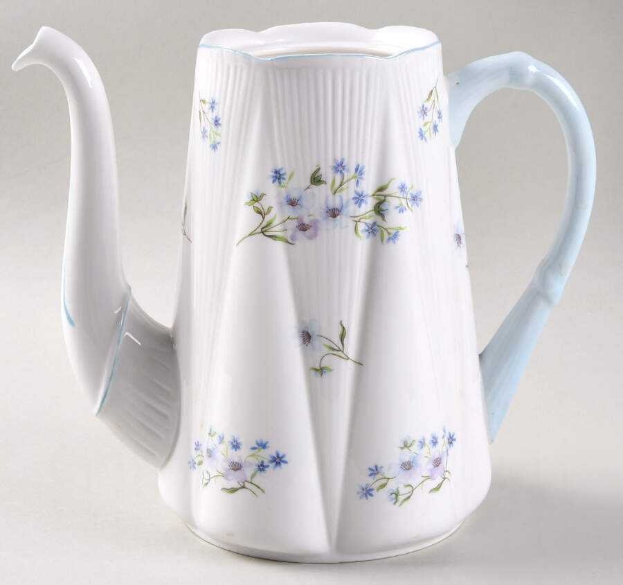 Blue Rock (Dainty Shape) Coffee Pot No Lid by Shelley-1