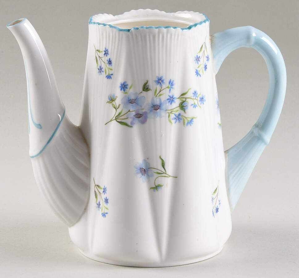 Blue Rock (Dainty Shape) Mini Coffee Pot No Lid by Shelley-1