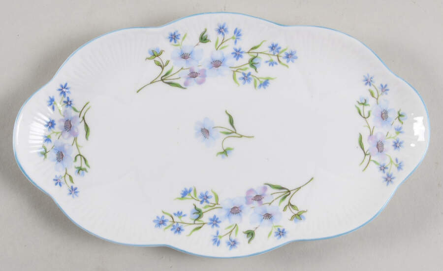 Blue Rock (Dainty Shape) Tray for Individual Creamer & Open Sugar by Shelley-1