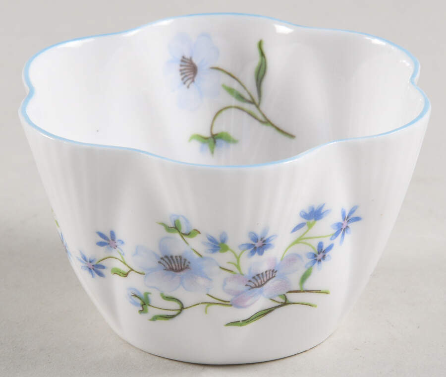 Blue Rock (Dainty Shape) Individual Open Sugar Bowl by Shelley-1
