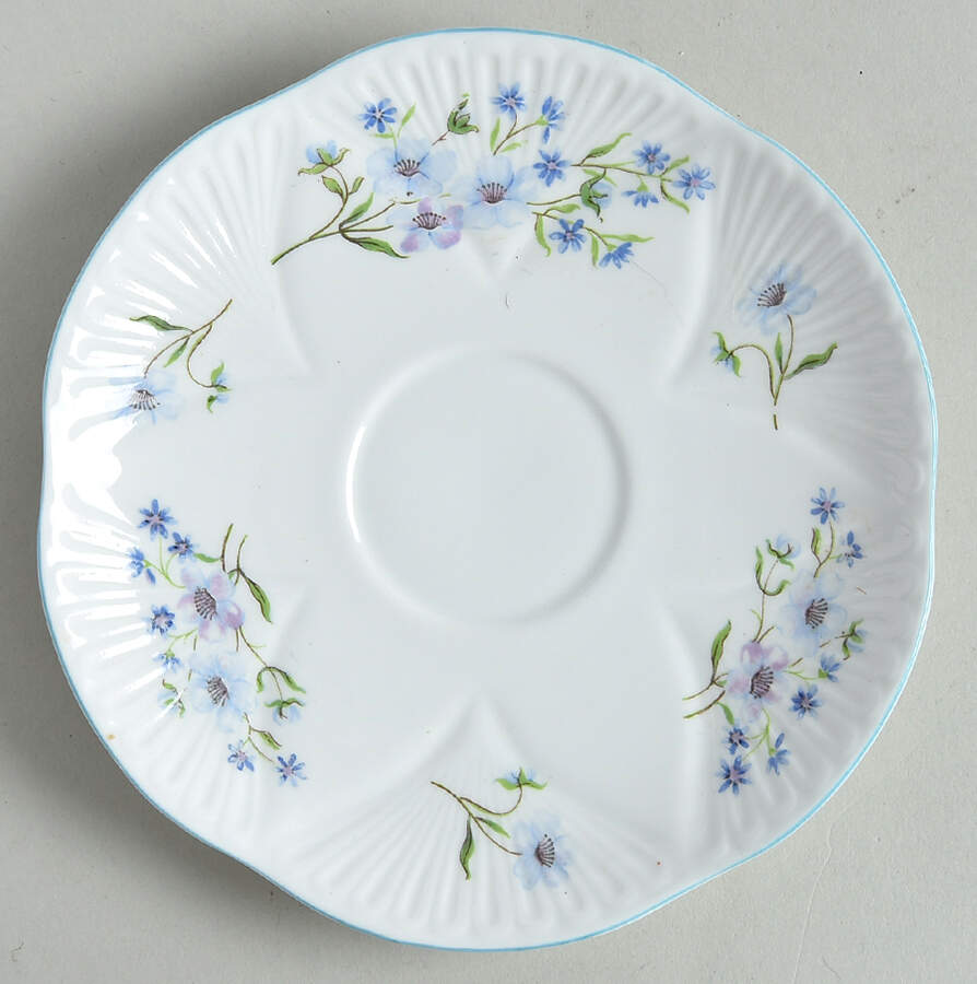 Blue Rock (Dainty Shape) Saucer by Shelley-1