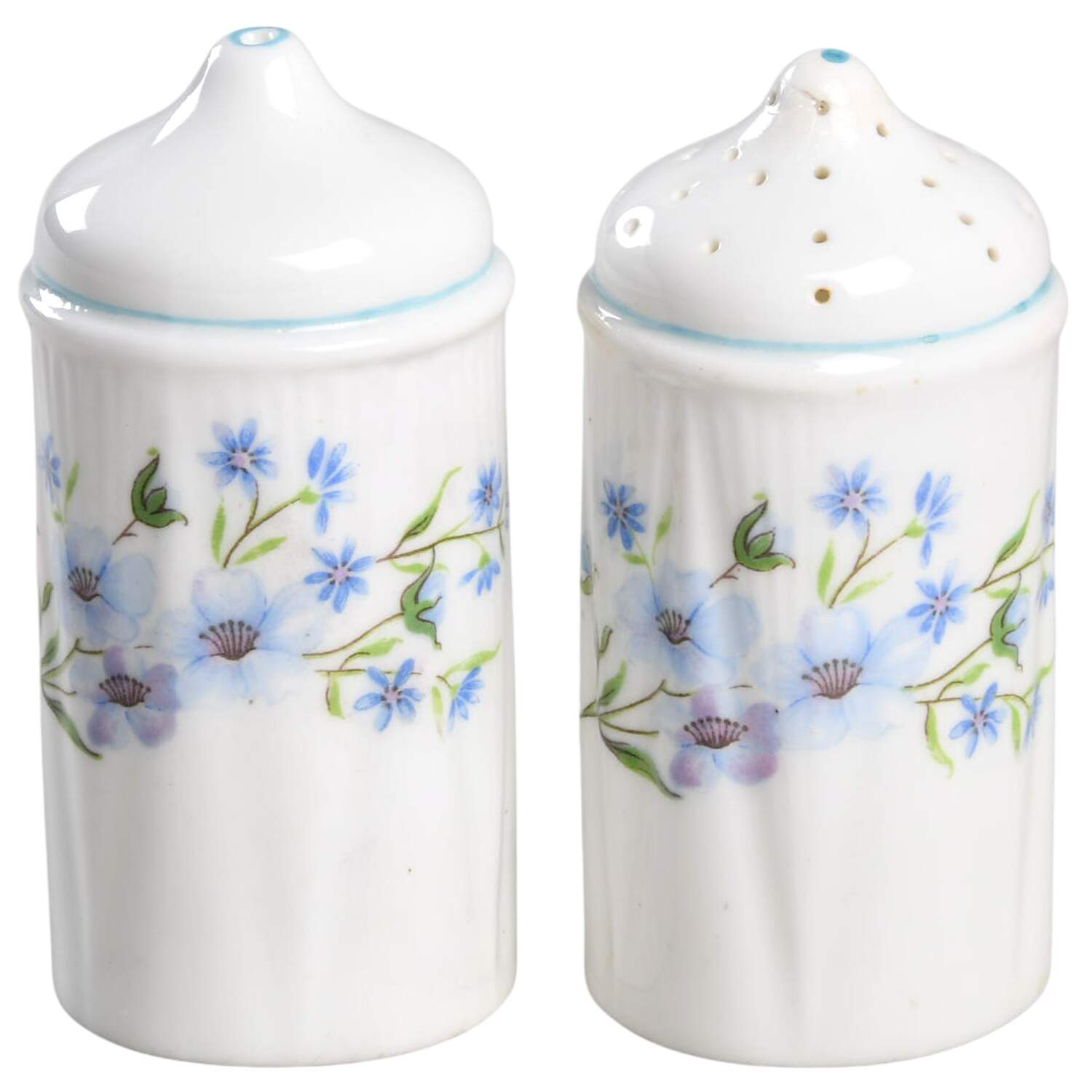 Blue Rock (Dainty Shape) Salt & Pepper Set by Shelley-1