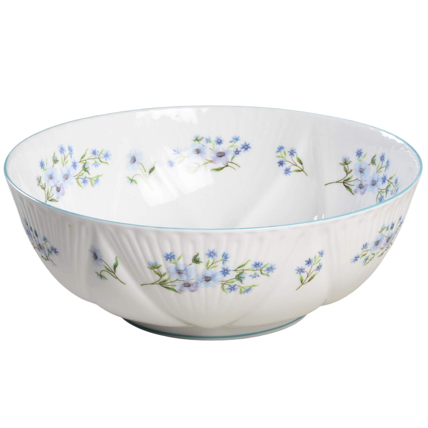 Blue Rock (Dainty Shape) 8" Round Vegetable Bowl by Shelley-1