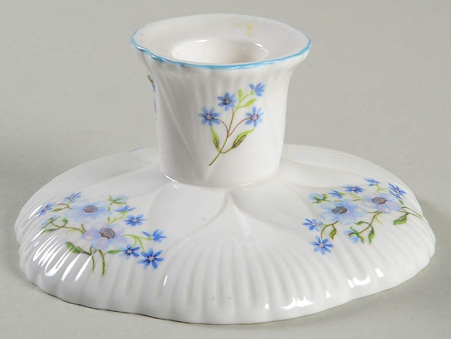 Blue Rock (Dainty Shape) 2" Candlestick by Shelley-1