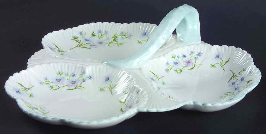 Blue Rock (Dainty Shape) 3-Part Relish by Shelley-1