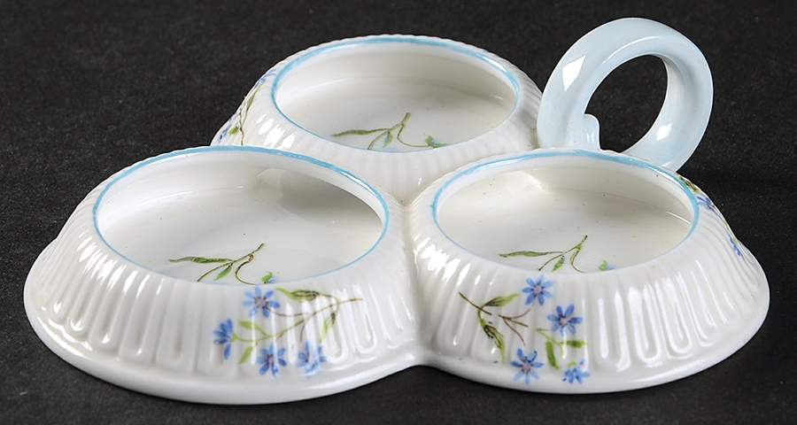 Blue Rock (Dainty Shape) Tray for Salt, Pepper & Mustard Set by Shelley-1