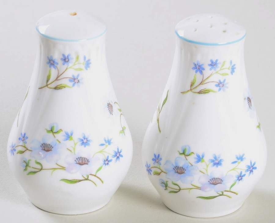 Blue Rock (Dainty Shape) Salt & Pepper Set by Shelley-1