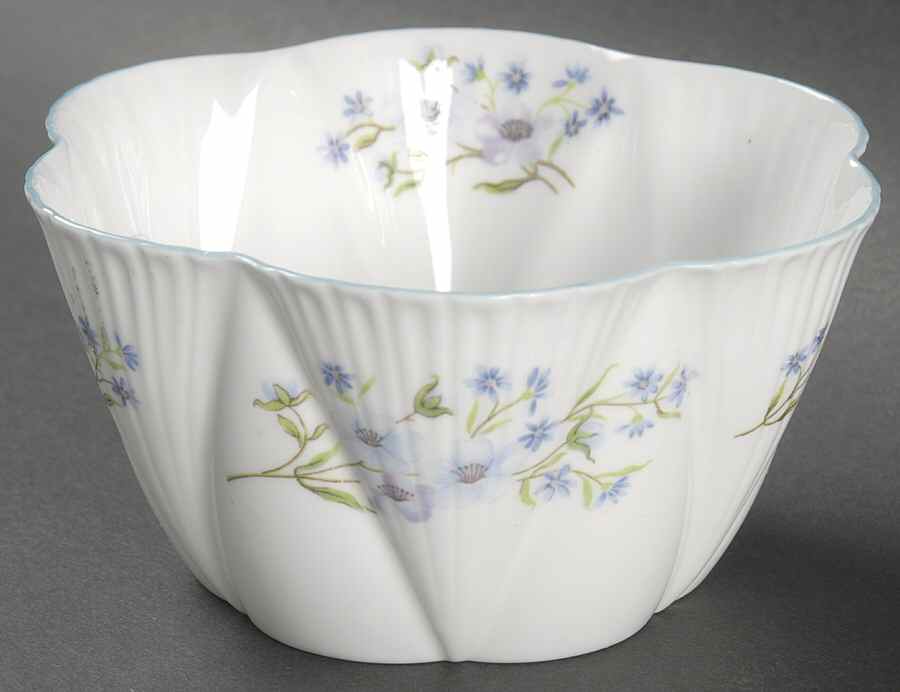 Blue Rock (Dainty Shape) Cranberry Bowl by Shelley-1