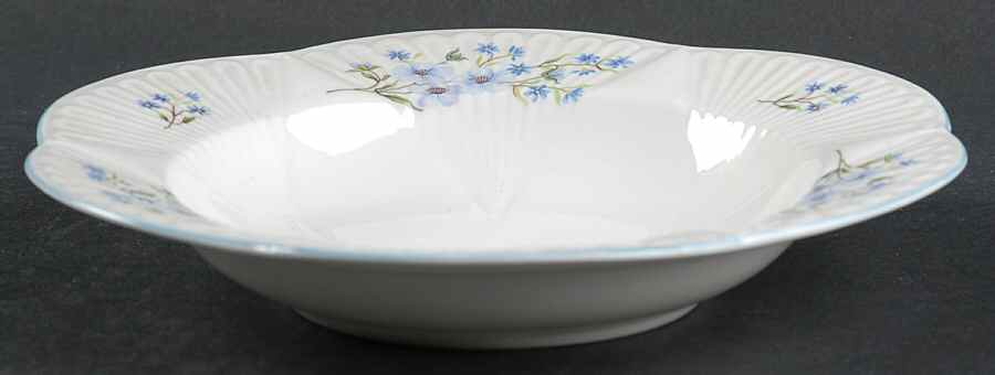 Blue Rock (Dainty Shape) Rim Soup Bowl by Shelley-1