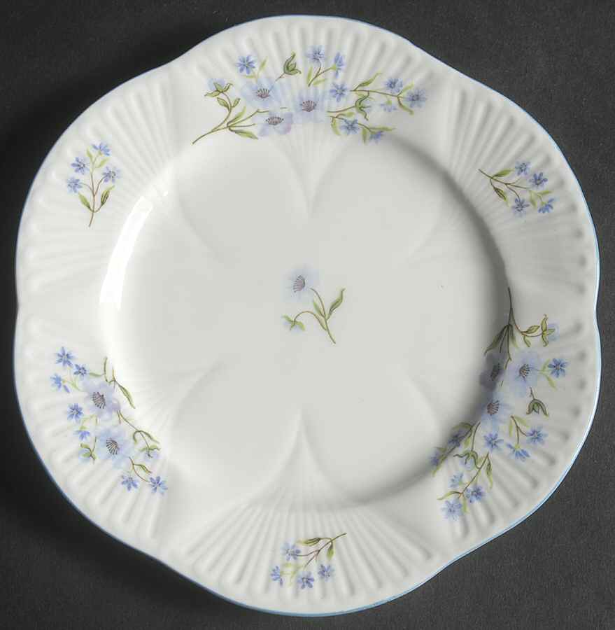 Blue Rock (Dainty Shape) Dessert/Pie Plate by Shelley-1