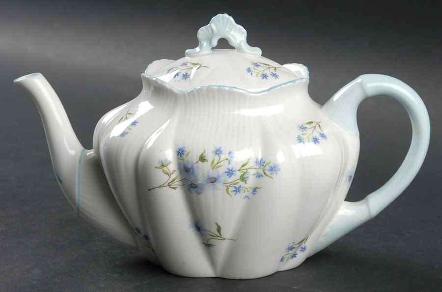 Blue Rock (Dainty Shape) Small Teapot & Lid by Shelley-1