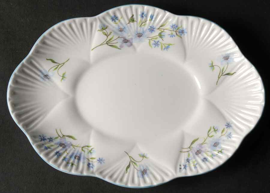 Blue Rock (Dainty Shape) Underplate for Gravy Boat by Shelley-1