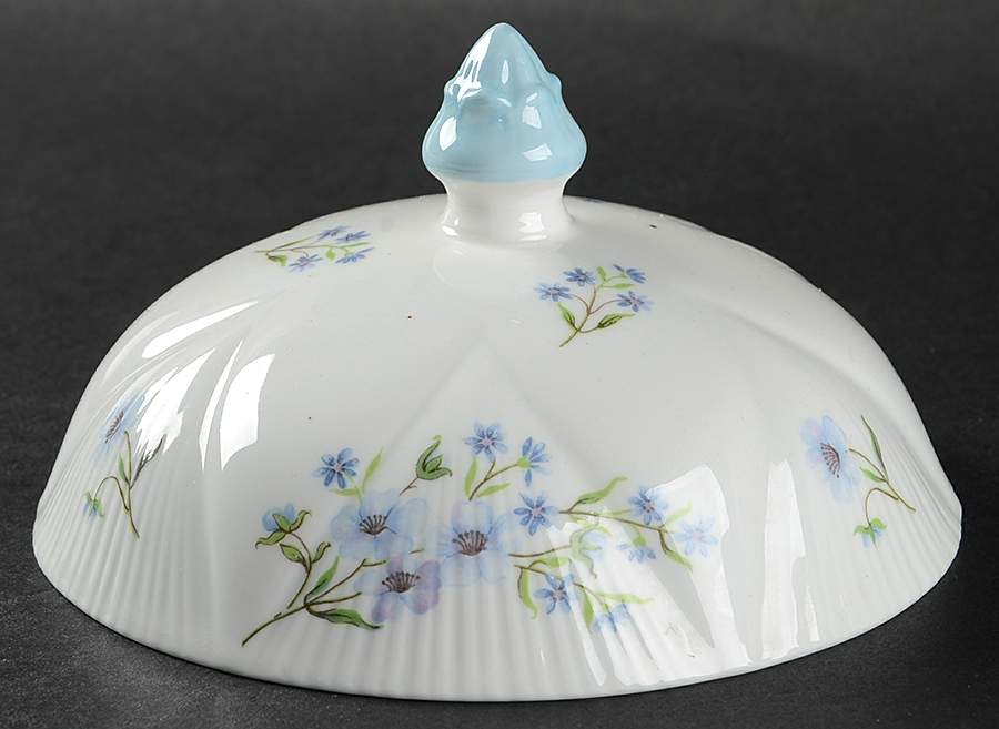 Blue Rock (Dainty Shape) Lid for Round Butter by Shelley-1