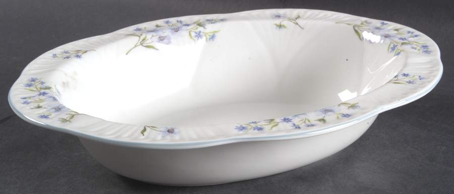 Blue Rock (Dainty Shape) 9" Oval Vegetable Bowl by Shelley-1