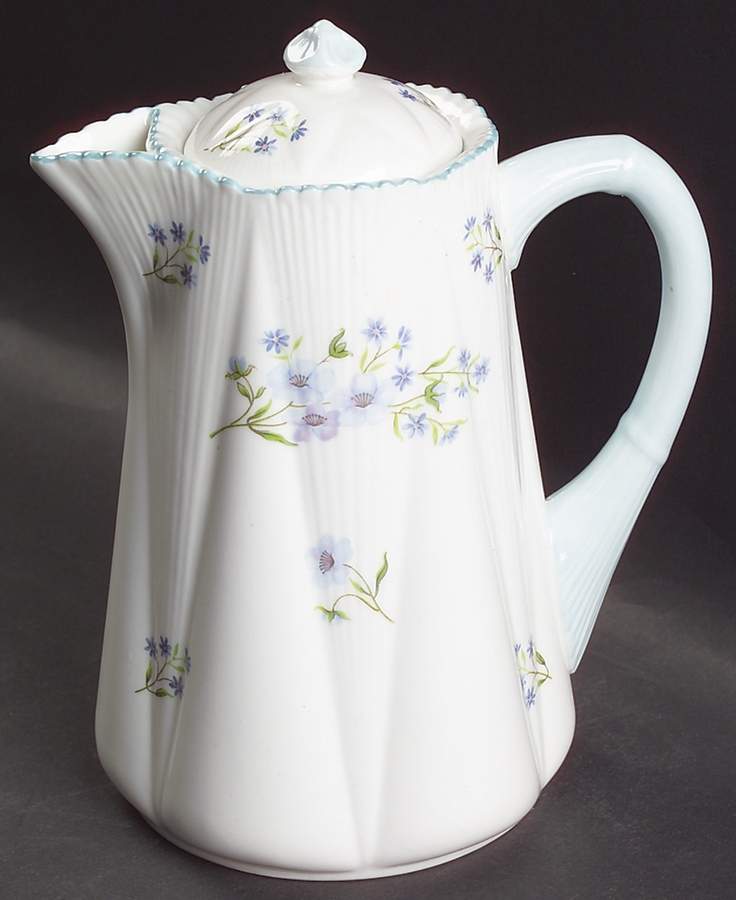 Blue Rock (Dainty Shape) Hot Water Jug & Lid by Shelley-1