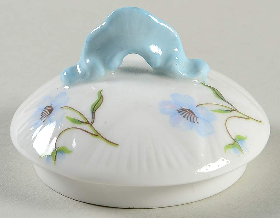 Blue Rock (Dainty Shape) Lid for Sugar Bowl by Shelley-1