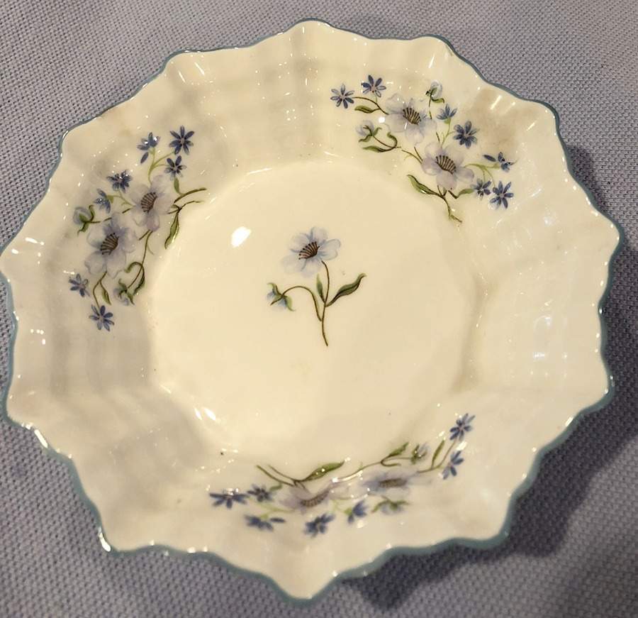 Blue Rock (Dainty Shape) 4" Round Sweet Dish by Shelley-1