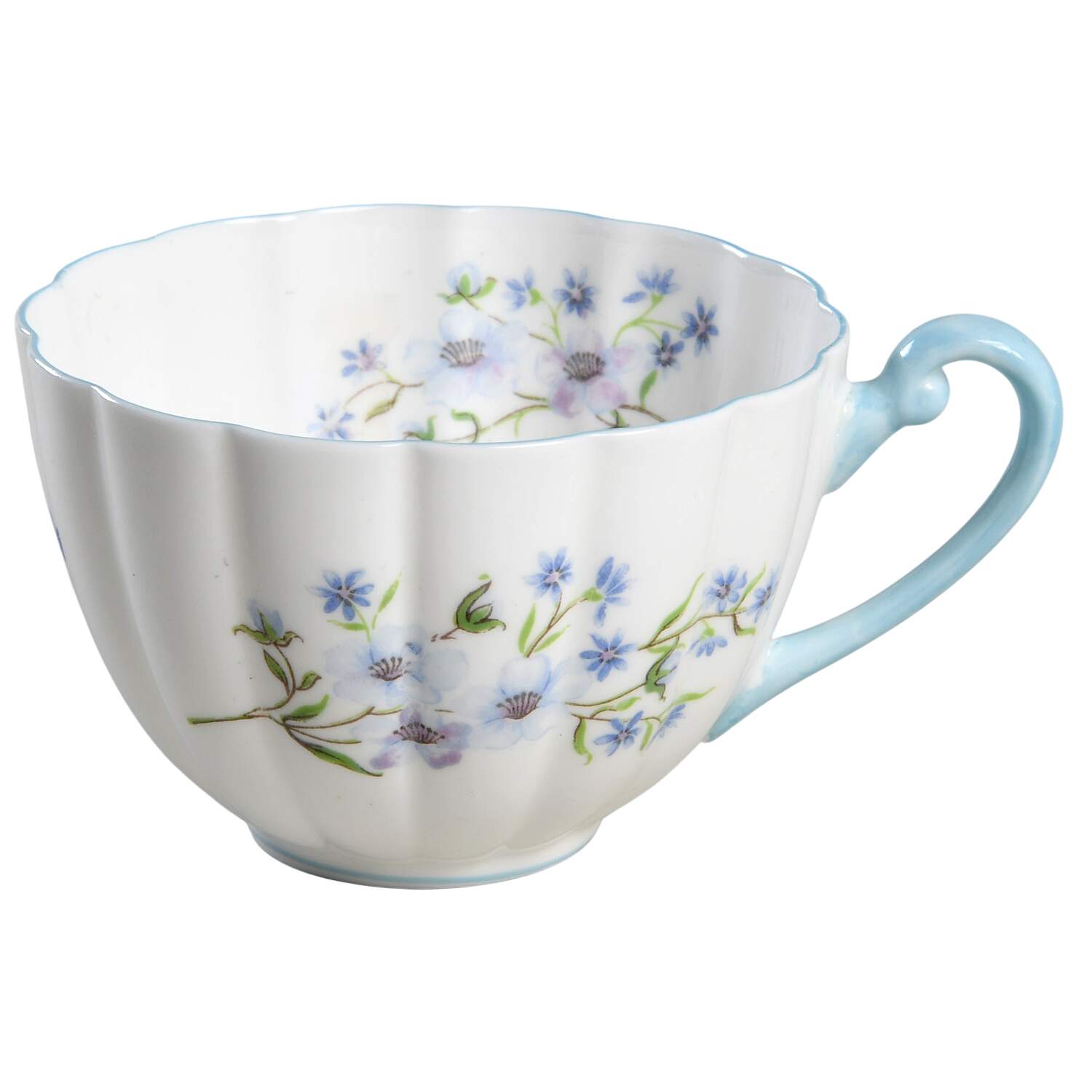 Blue Rock (Fluted) Flat Cup by Shelley-1
