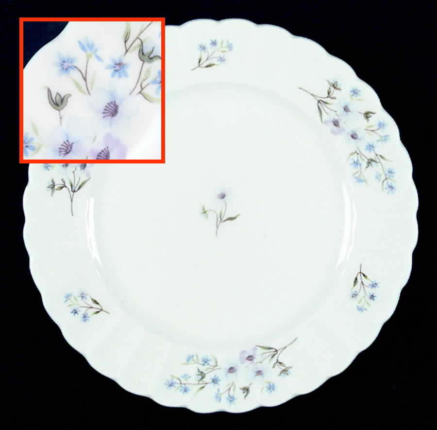 Blue Rock (Fluted) Salad Plate by Shelley-1