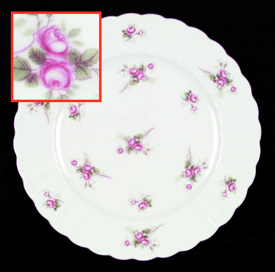 Bridal Rose (Ludlow Shape) Salad Plate by Shelley-1