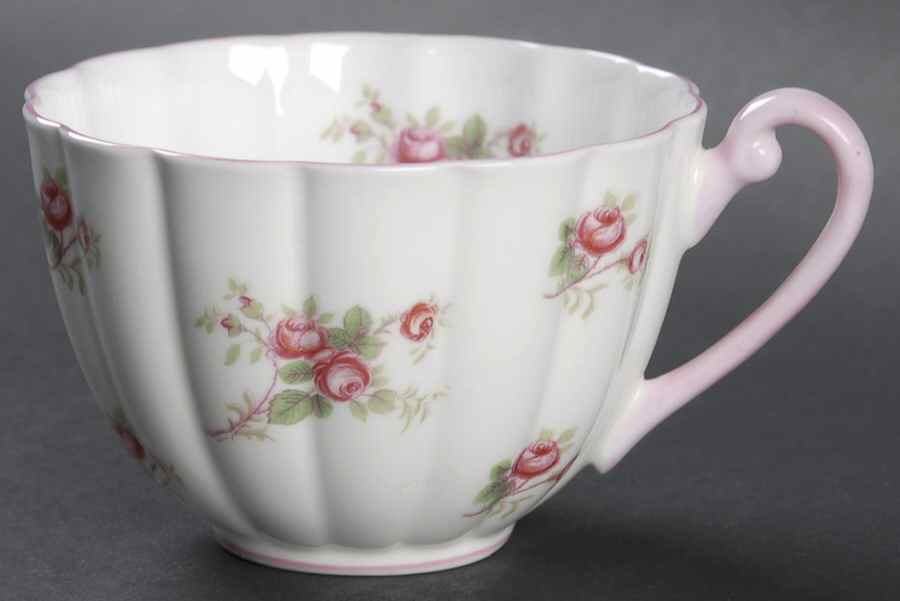 Bridal Rose (Ludlow Shape) Flat Cup by Shelley-1