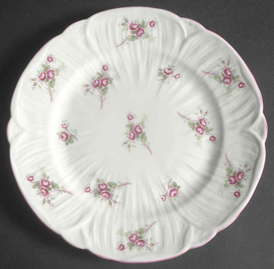 Bridal Rose (Oleander Shape) Salad Plate by Shelley-1