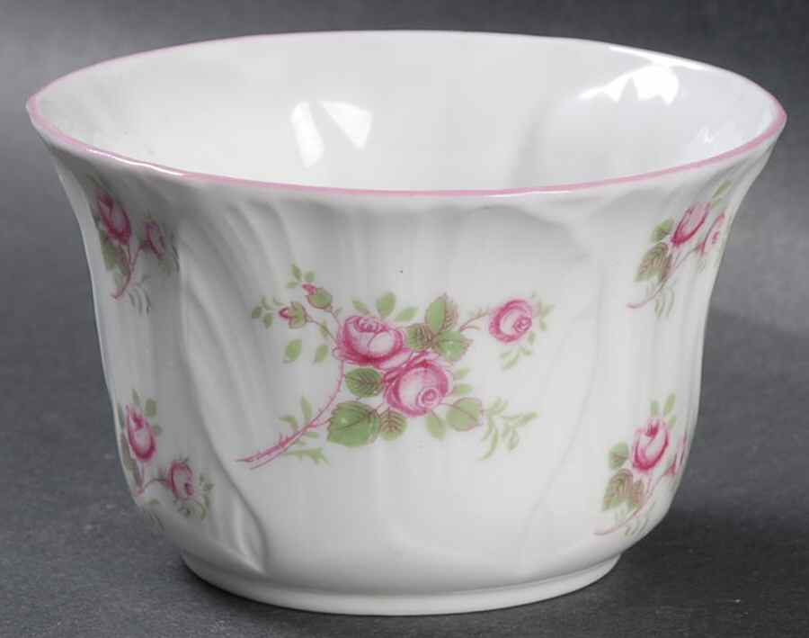 Bridal Rose (Oleander Shape) Mini Open Sugar Bowl by Shelley-1