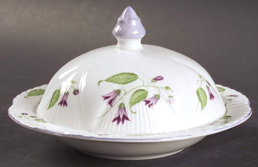 Campanula (Dainty) Round Covered Butter by Shelley-1