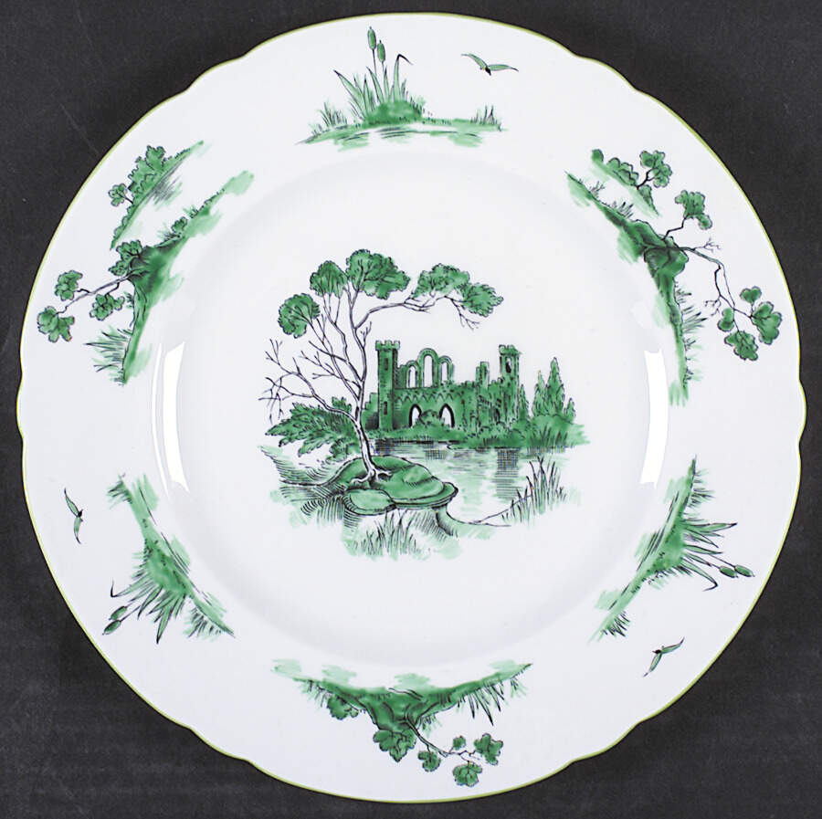 Castle Green (Green Trim) Dinner Plate by Shelley-1