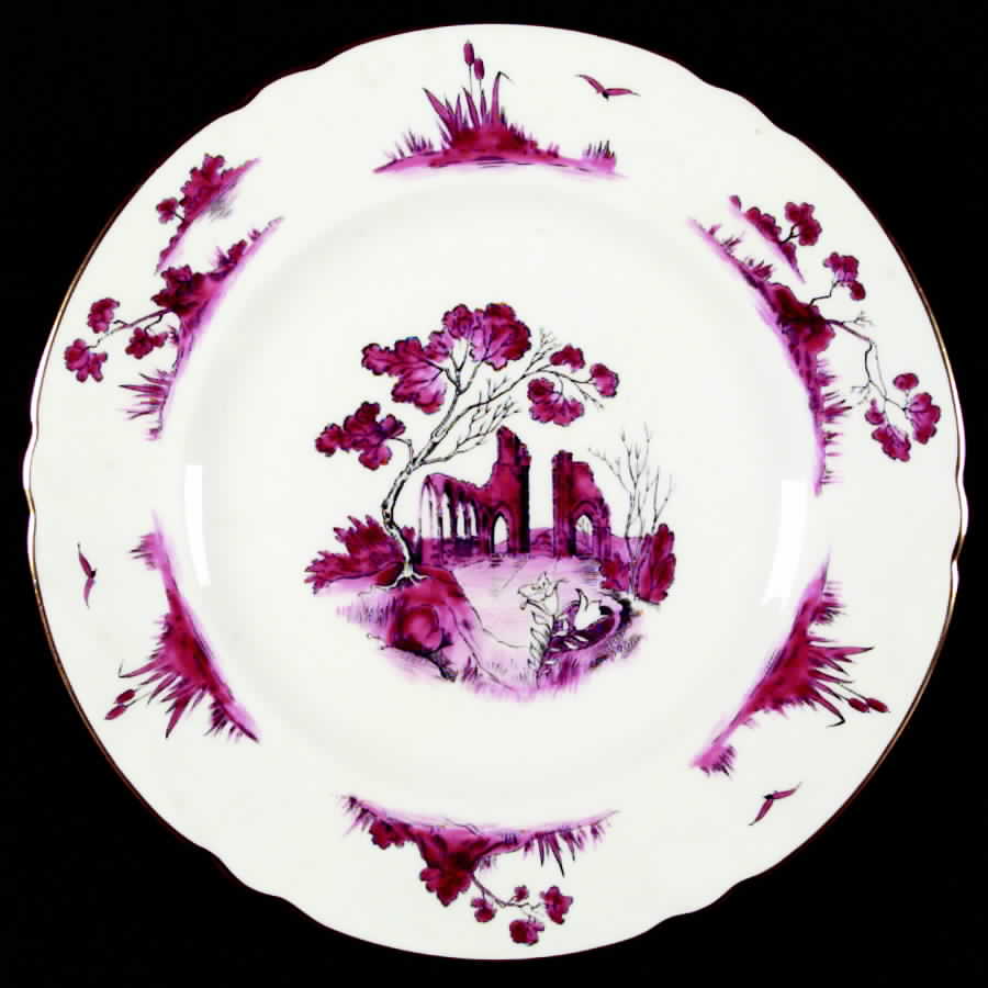 Castle Pink (Gold Trim) Dinner Plate by Shelley-1