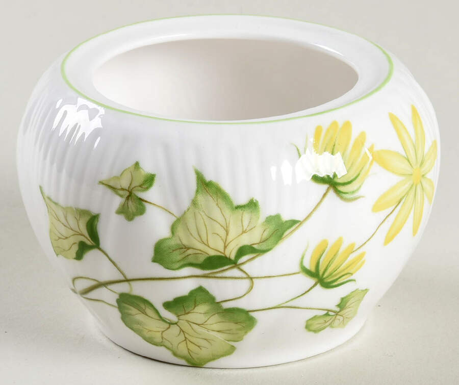 Celandine Mustard Jar No Lid by Shelley-1