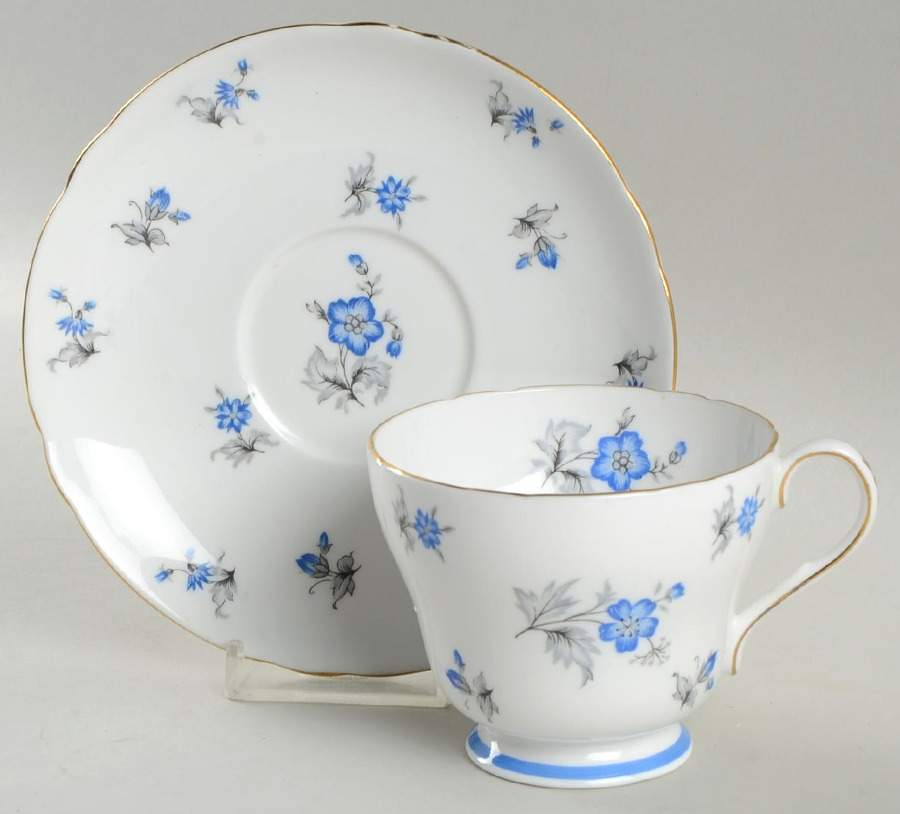 Charm Footed Cup & Saucer Set by Shelley-1