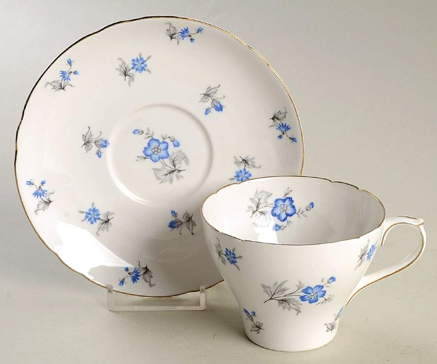 Charm Flat Cup & Saucer Set by Shelley-1
