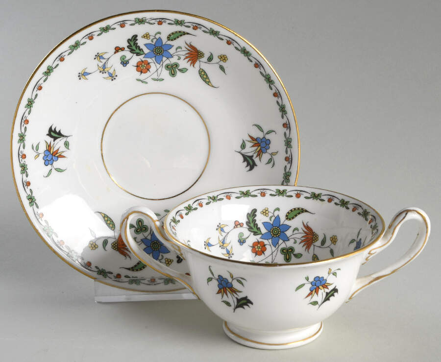 Chelsea Footed Bouillon Cup & Saucer by Shelley-1
