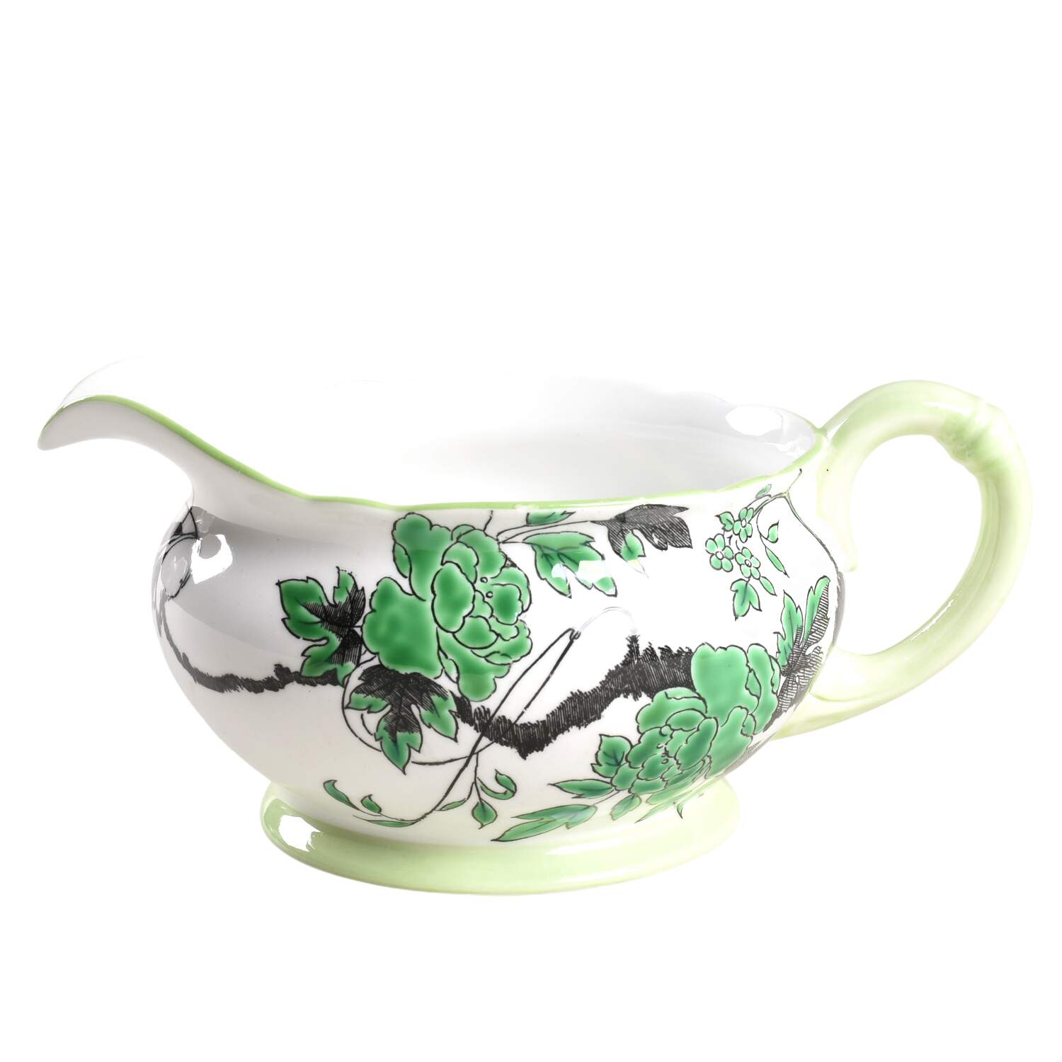 Chippendale Green Gravy Boat by Shelley-1