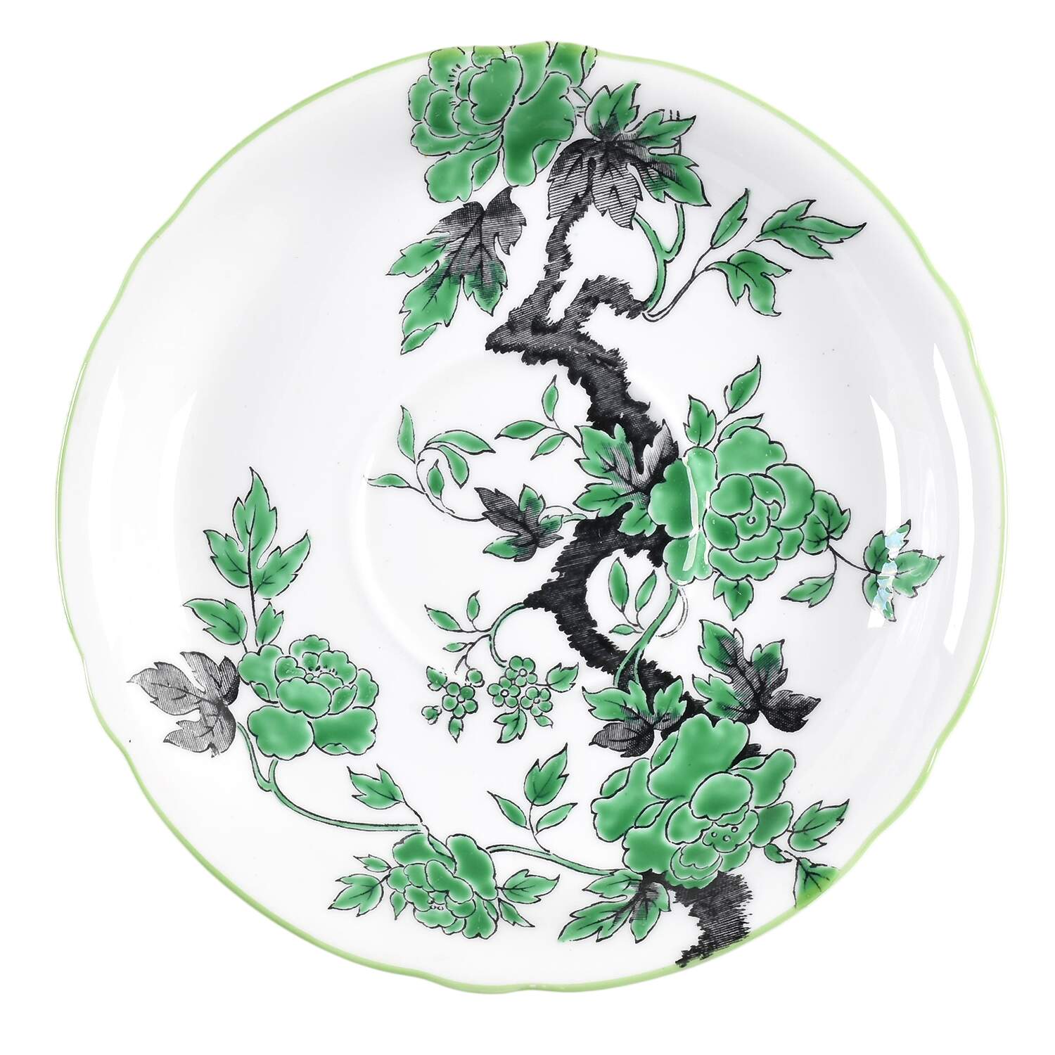 Chippendale Green Saucer for Cream Soup Bowl by Shelley-1
