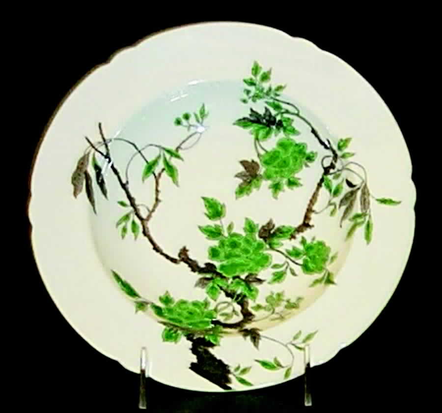Chippendale Green Large Rim Soup Bowl by Shelley-1