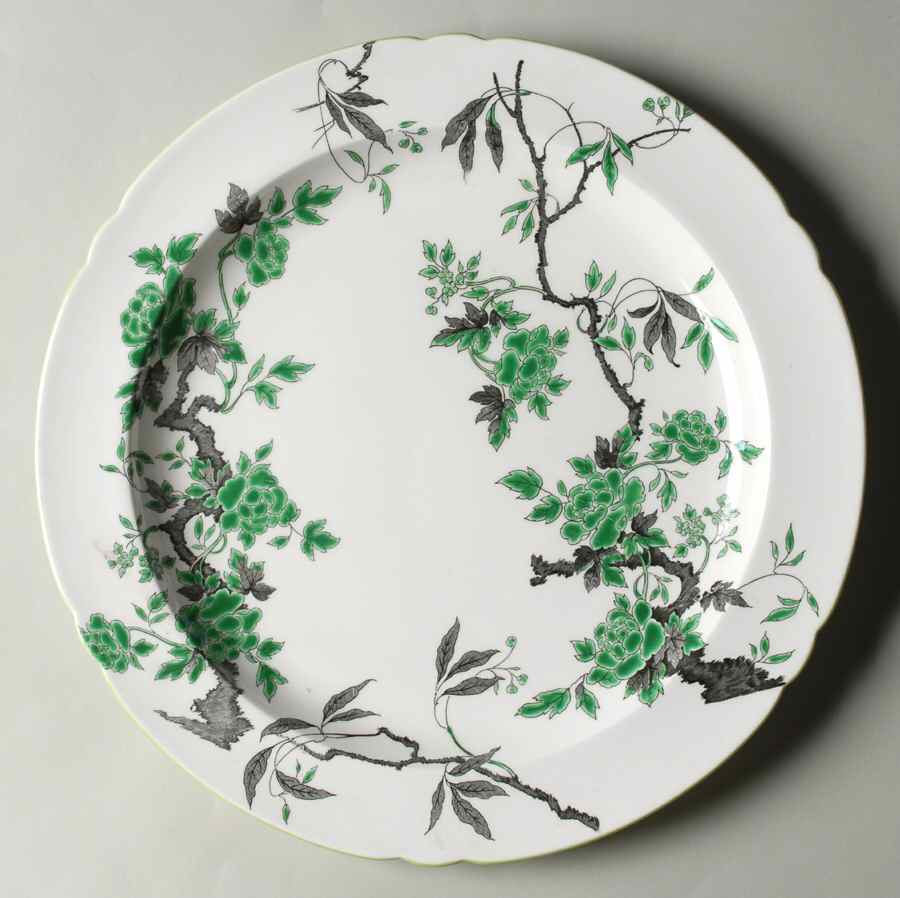 Chippendale Green 13" Chop Plate (Round Platter) by Shelley-1