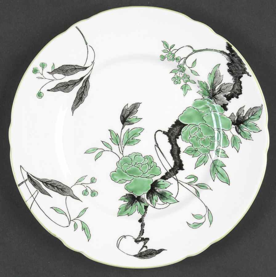 Chippendale Green Bread & Butter Plate by Shelley-1