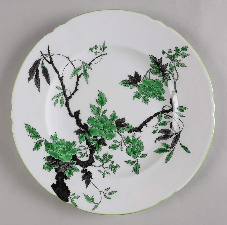 Chippendale Green Luncheon Plate by Shelley-1