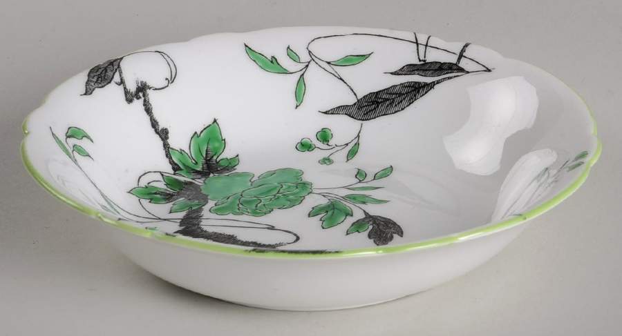 Chippendale Green Fruit/Dessert (Sauce) Bowl by Shelley-1